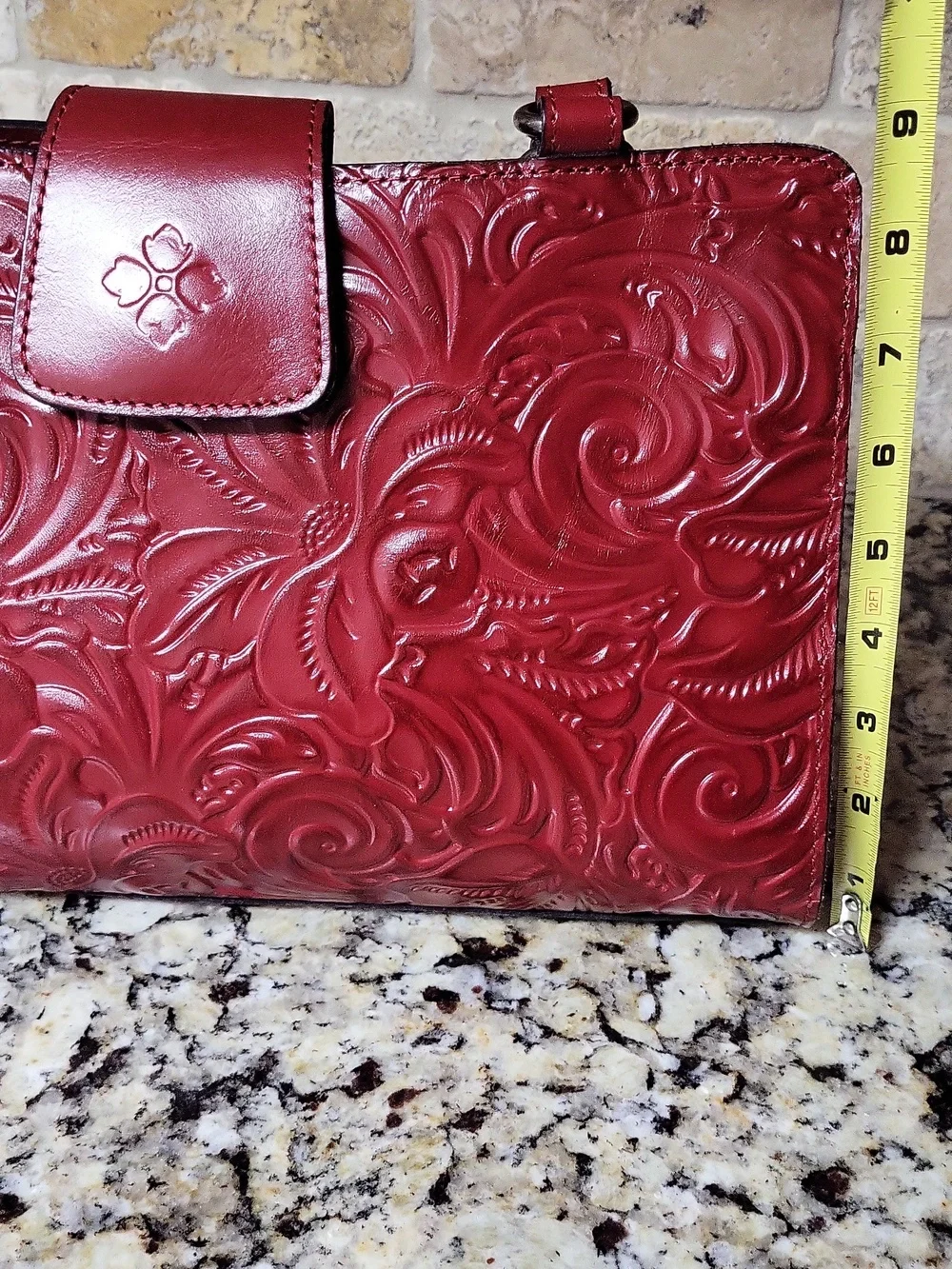 Patricia Nash Tooled Red Rienzo Satchel